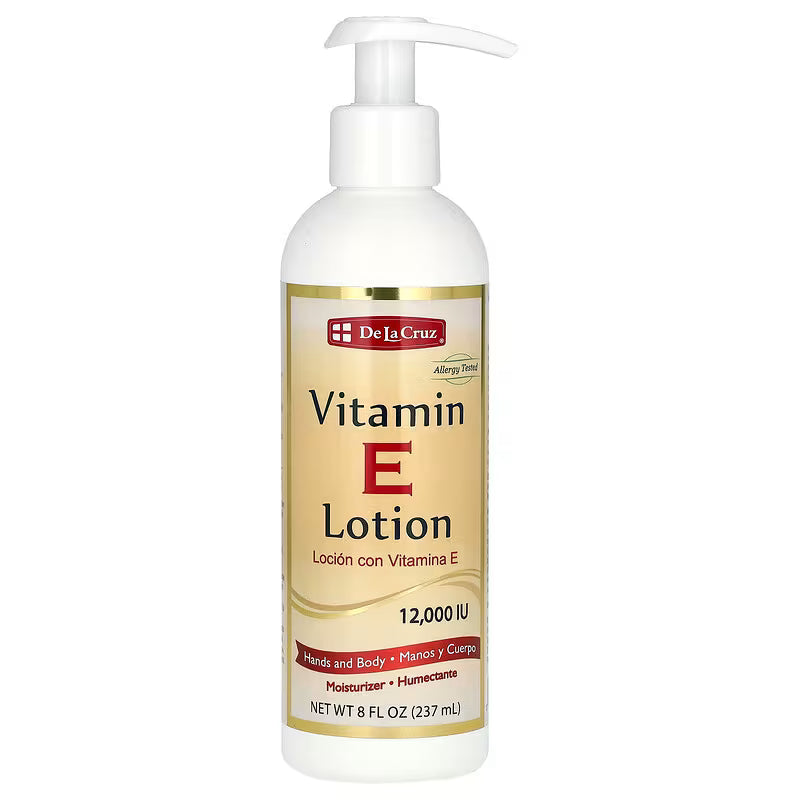 De La Cruz, Lotion à la Vitamine E, Lotion avec Vitamine E 237ml/8oz