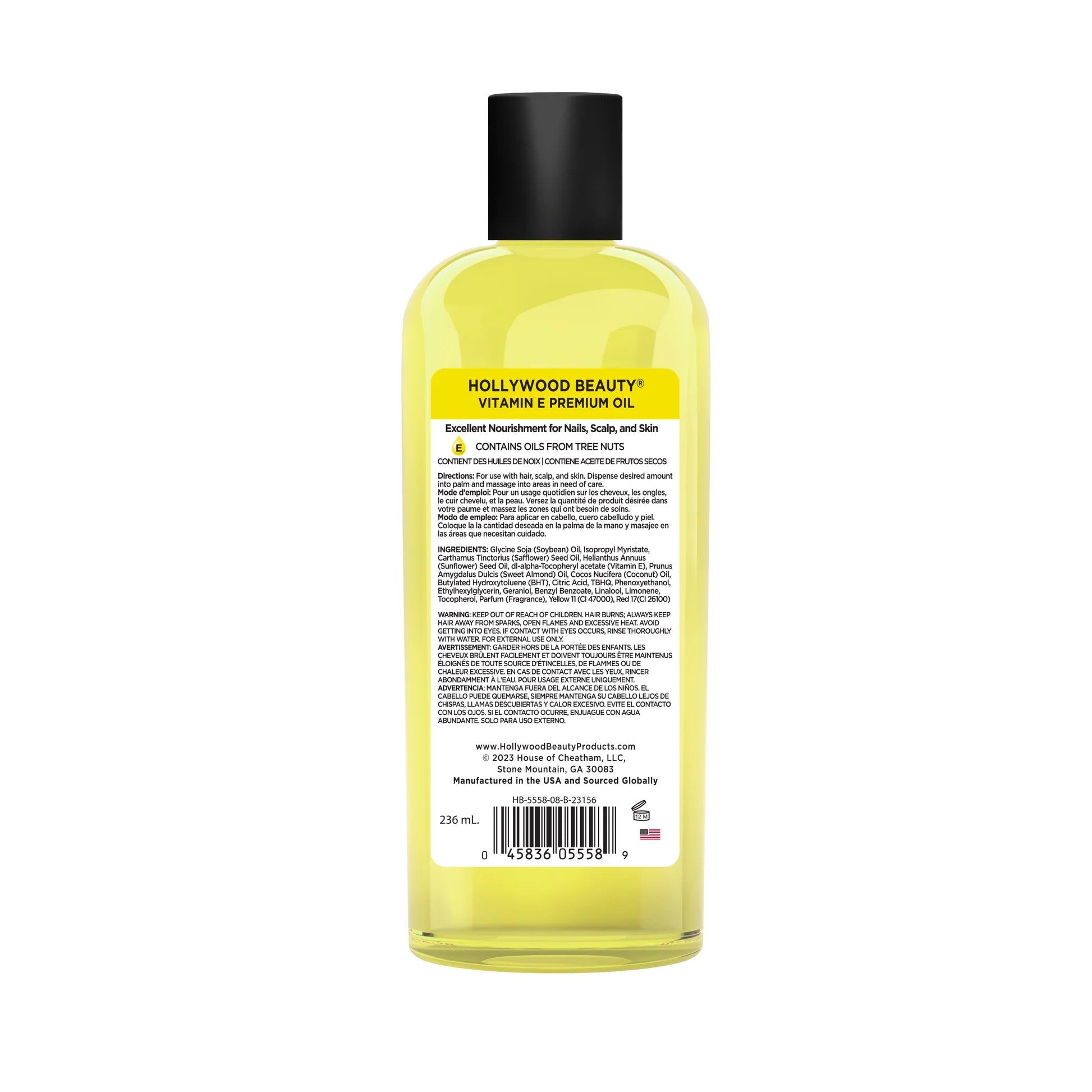 Hollywood Beauty Vitamin E Premium Oil 236ml/8oz