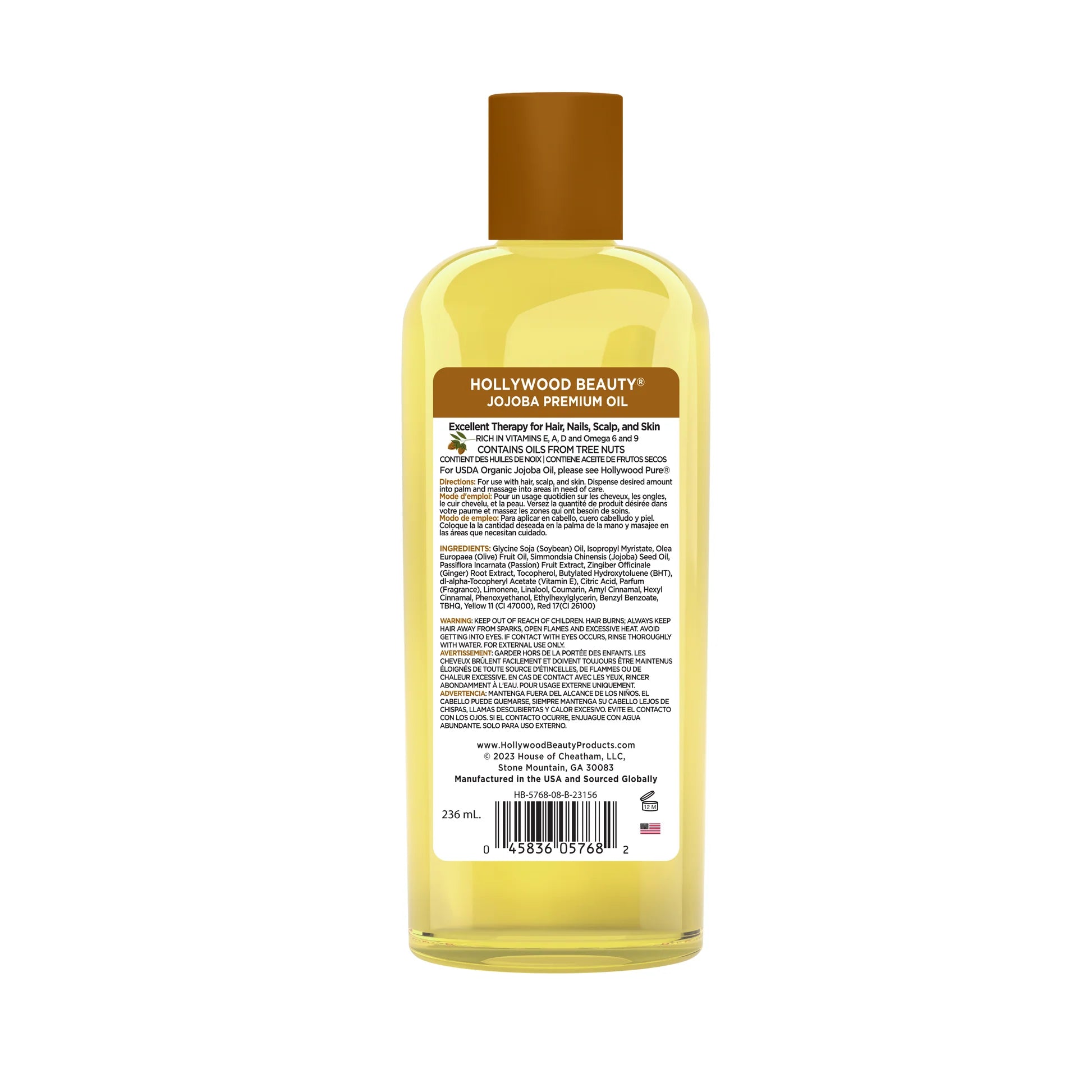Hollywood Beauty Jojoba Premium Oil 236ml/8oz