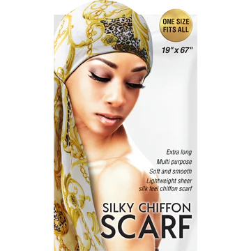 Qfitt Silky Chiffon Scarf 1pcs