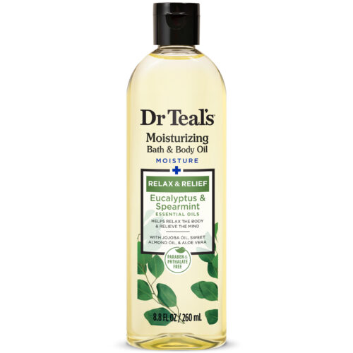 Dr Teals Soothe & Sleep Bath & Body Oil with Eucalyptus & Spearmint 260ml/8.8oz