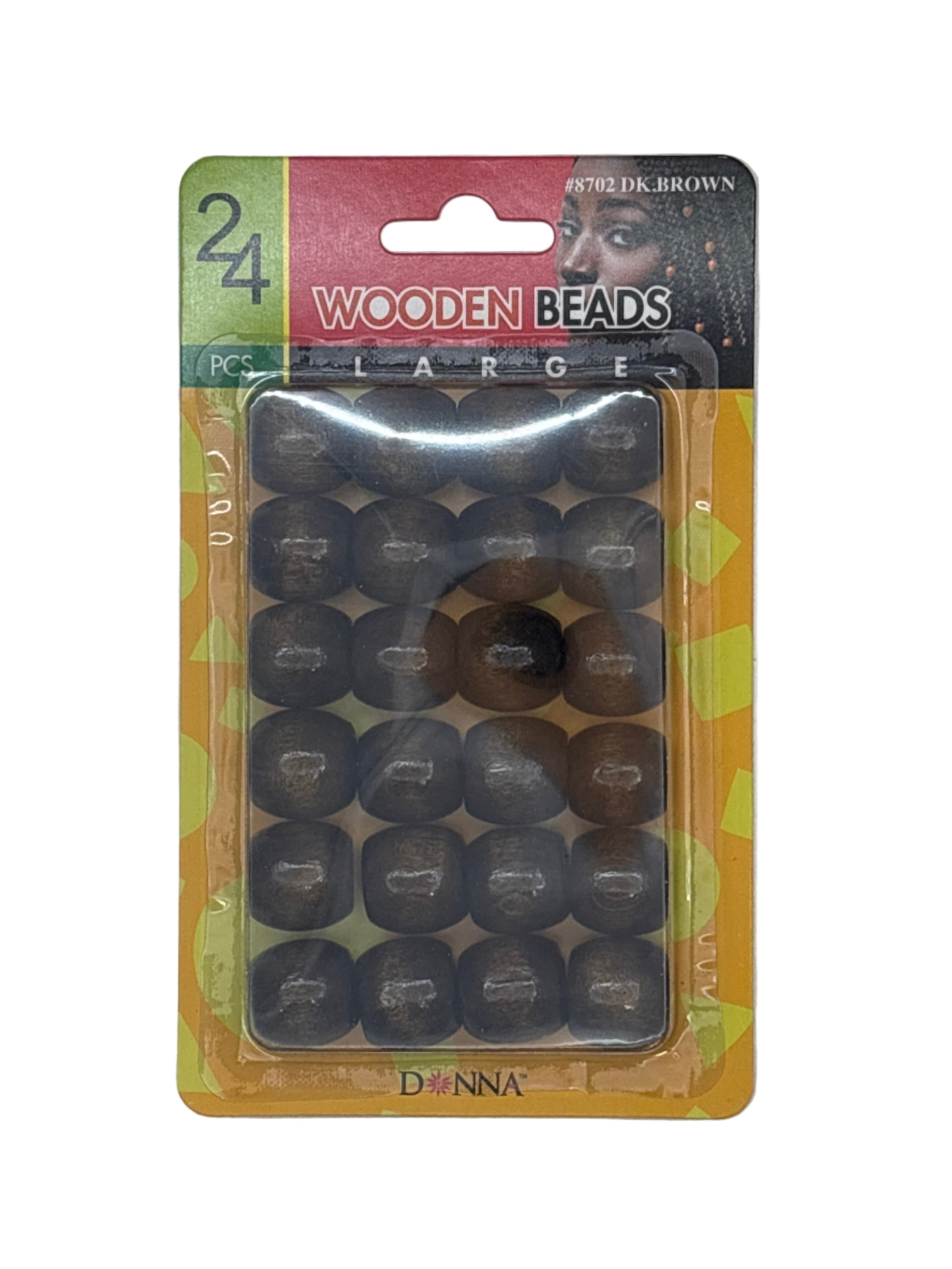 Donna Wooden Beads Brown (8702) 24pcs