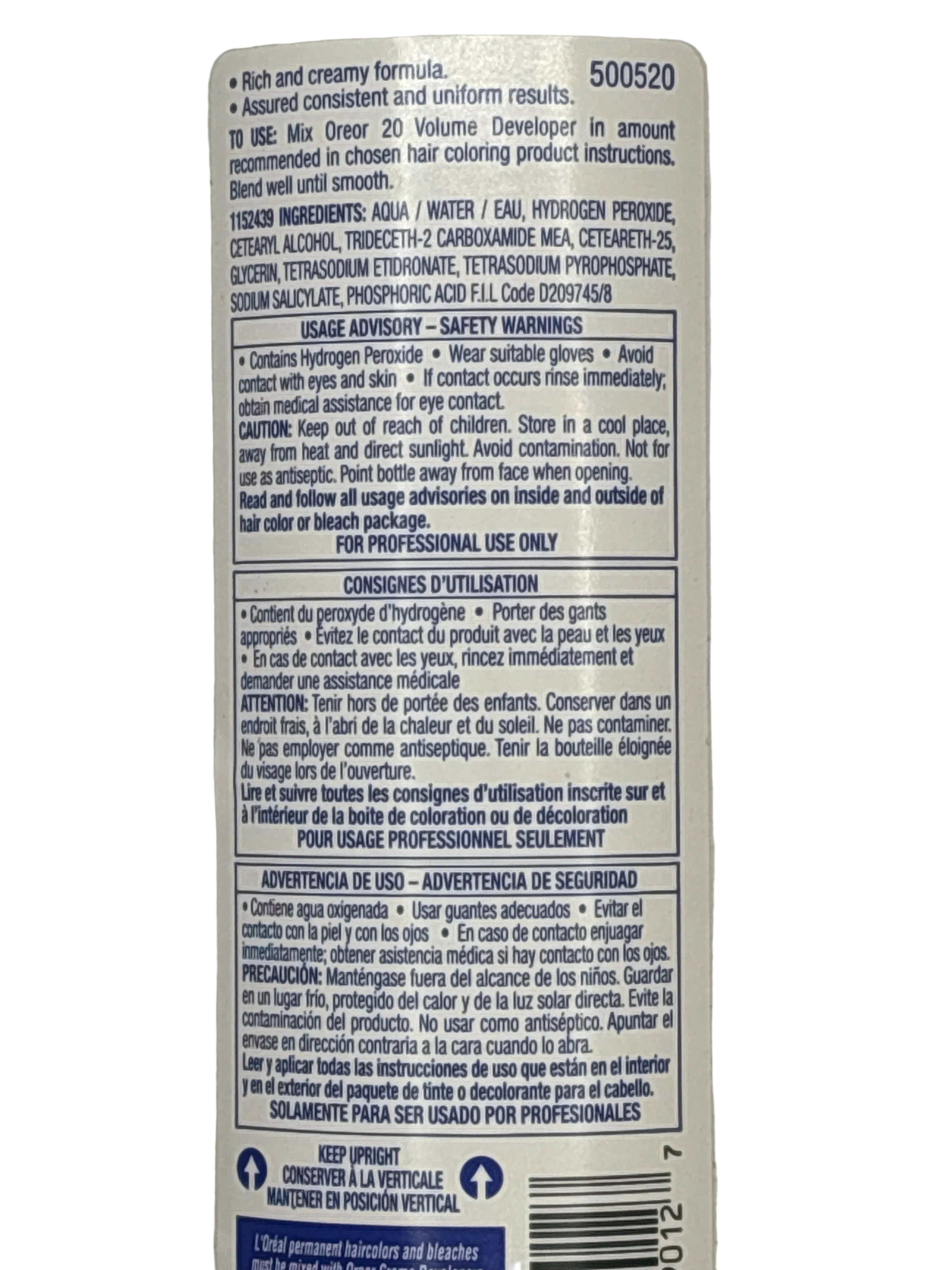 L'Oreal Oreor 20 Volume Creme-Entwickler