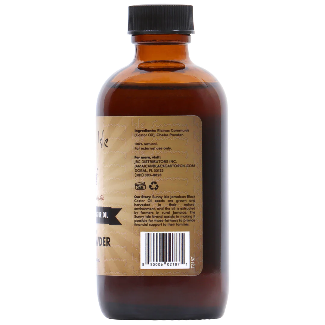 Sunny Isle Jamaican Black Castor Oil infused with Chebe Powder 118ml/4oz