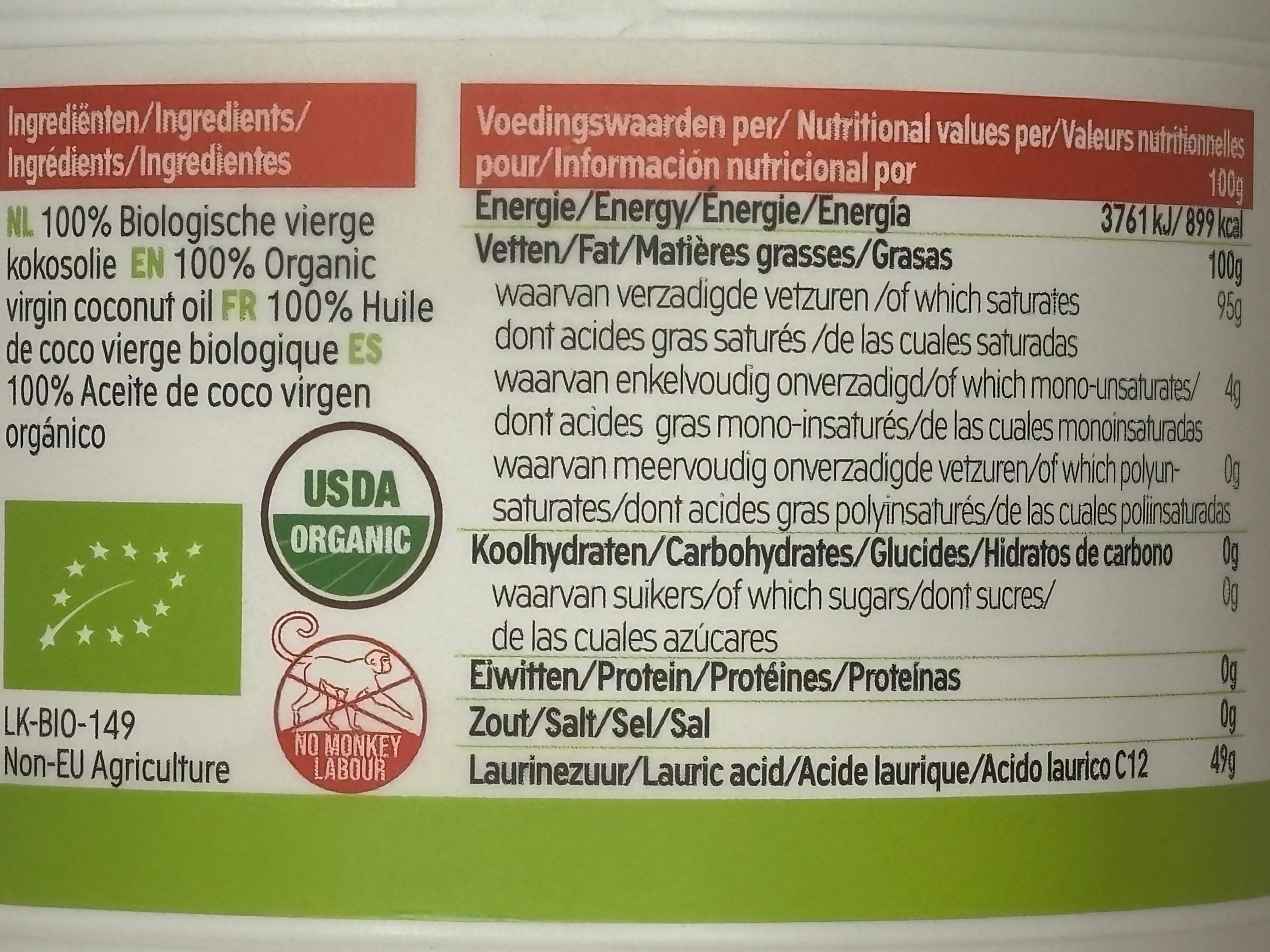 Valle del Sole Virgin Coconut Oil Organic Bio 500g