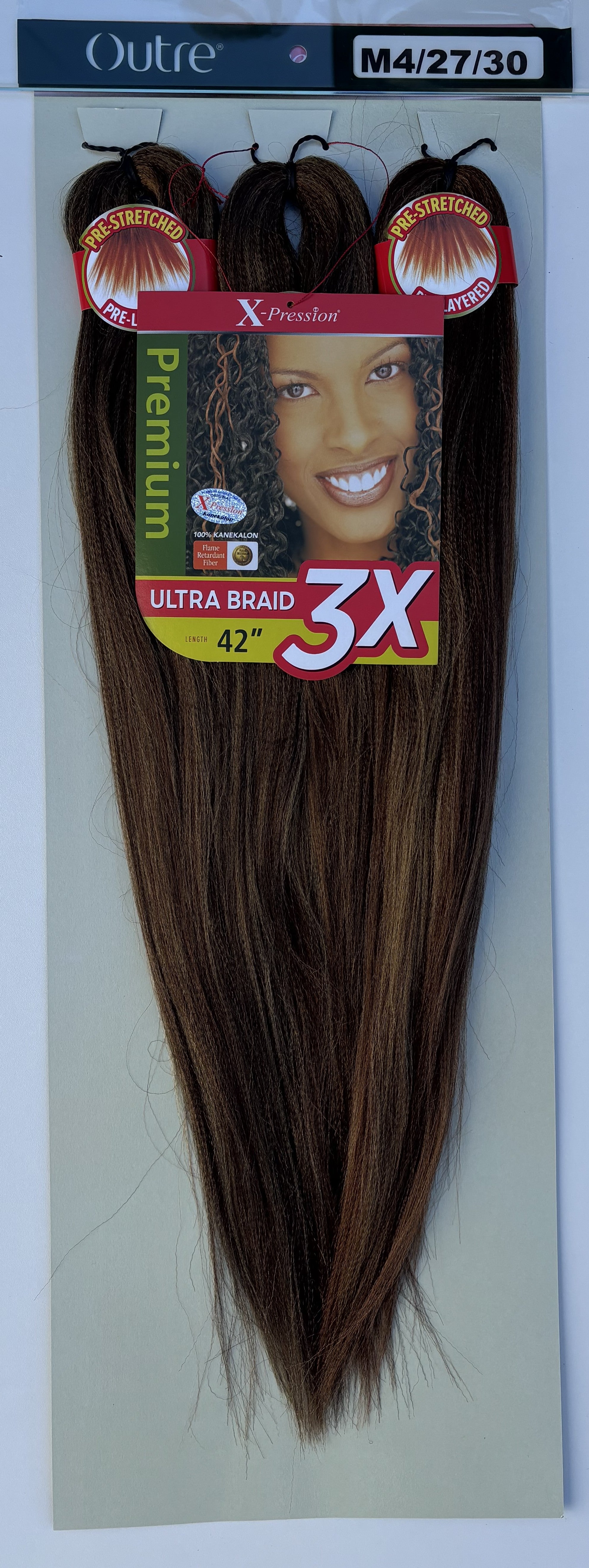 X-Pression Outre Pre-Stretched 3x length 42" 106 cm 1pcs