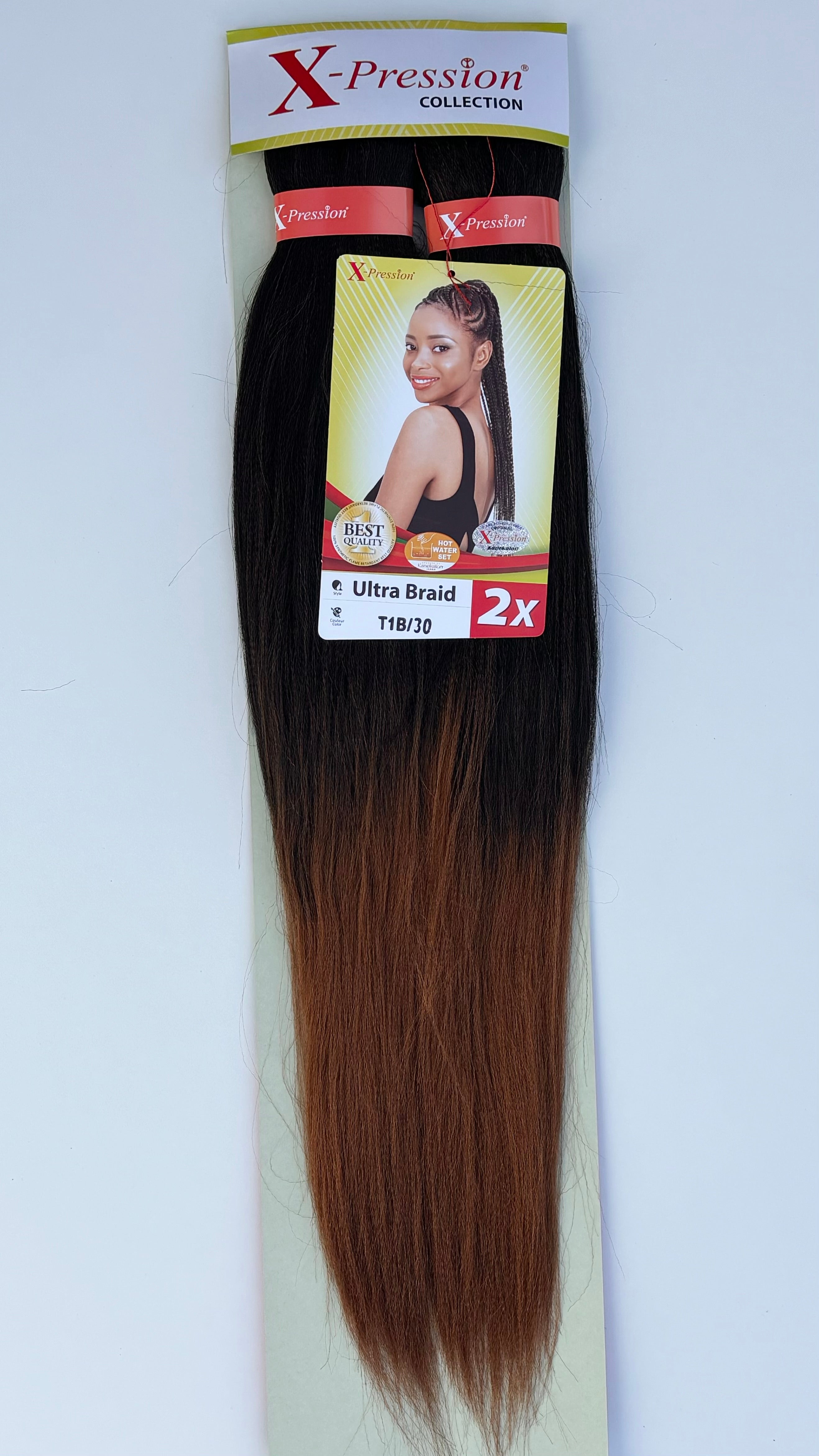 X-Pression Ultra Braid Pre-Stretched 2x length 1pcs