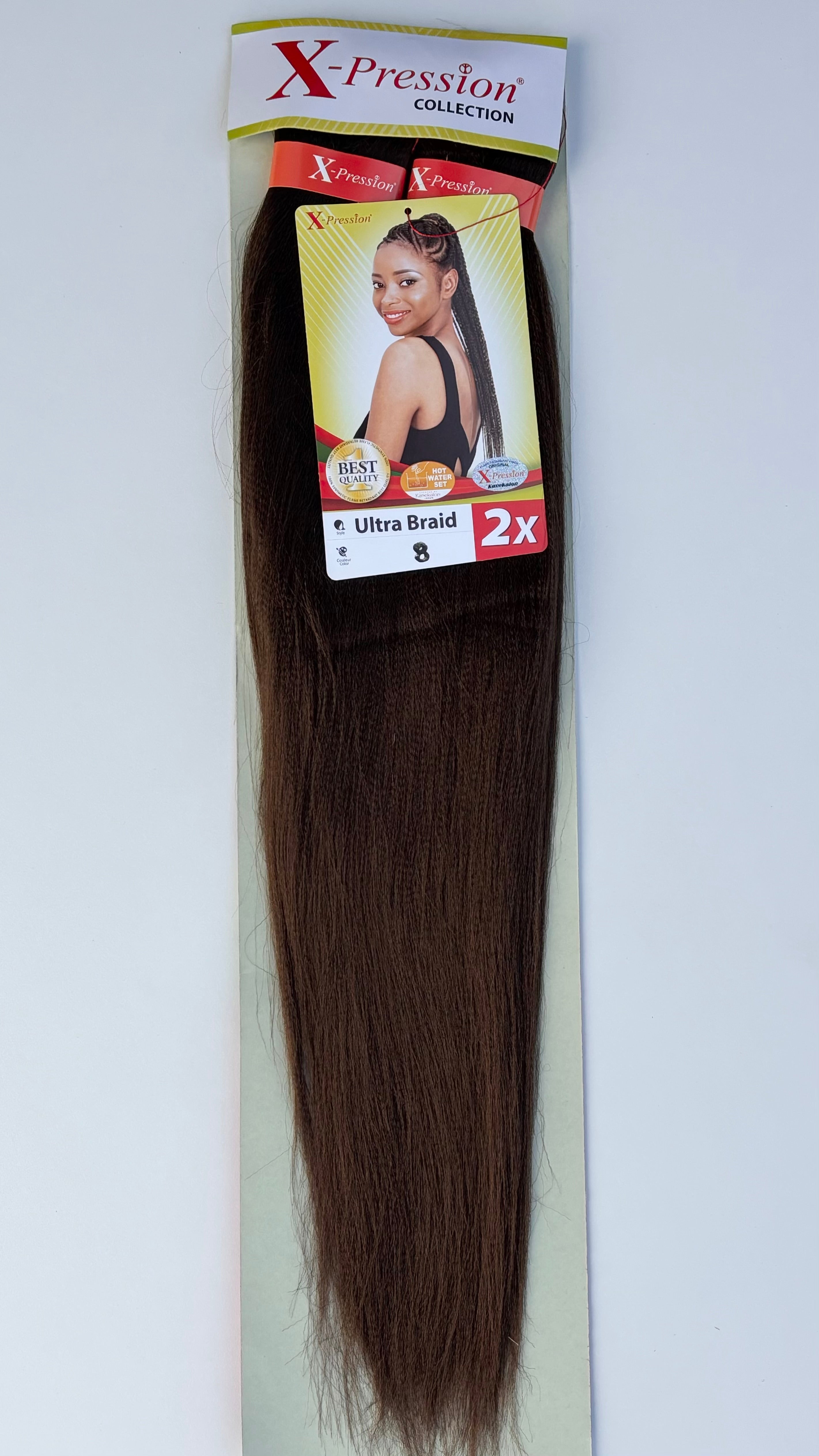 X-Pression Ultra Braid Pre-Stretched 2x length 1pcs