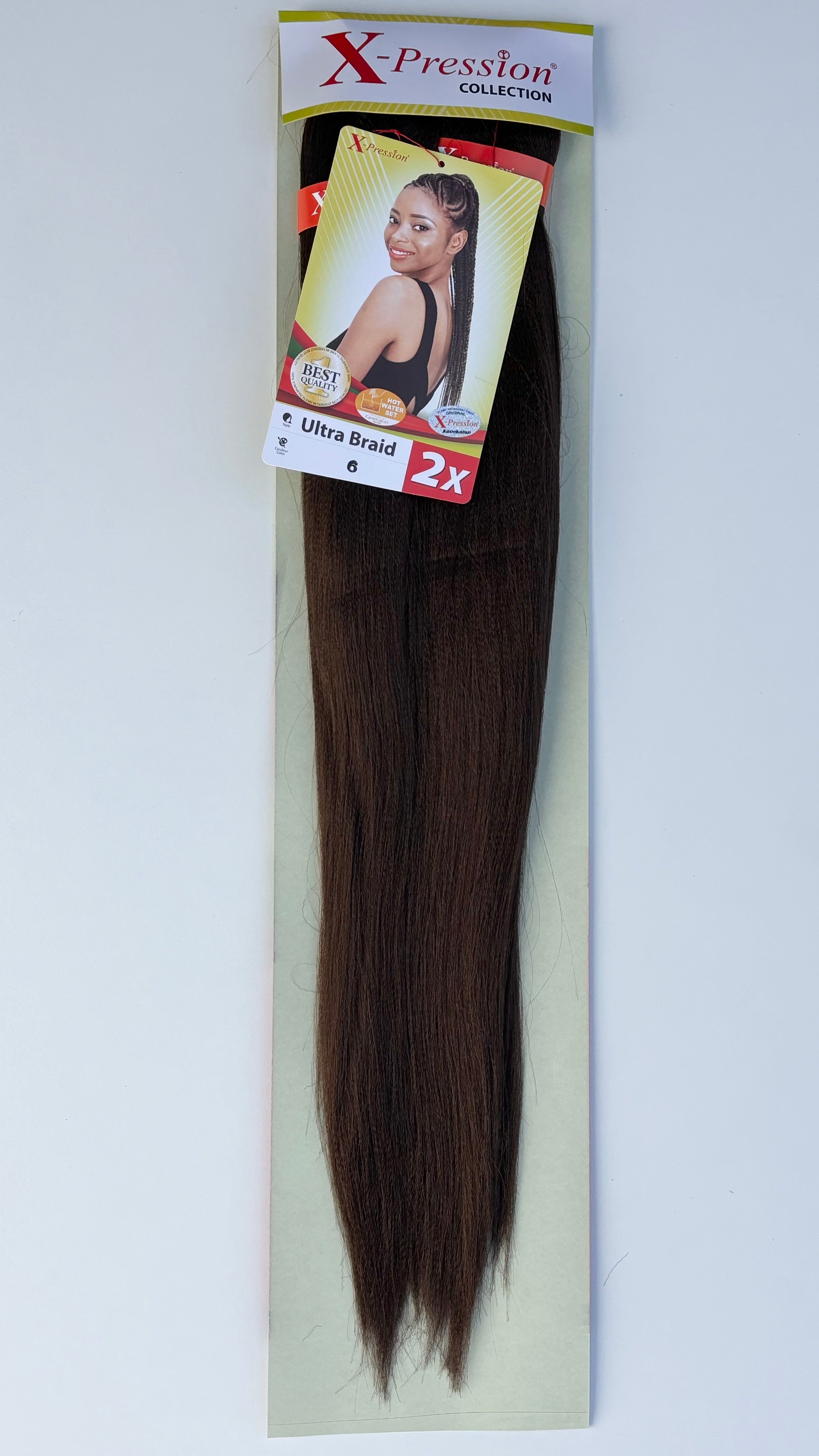 X-Pression Ultra Braid Pre-Stretched 2x length 1pcs