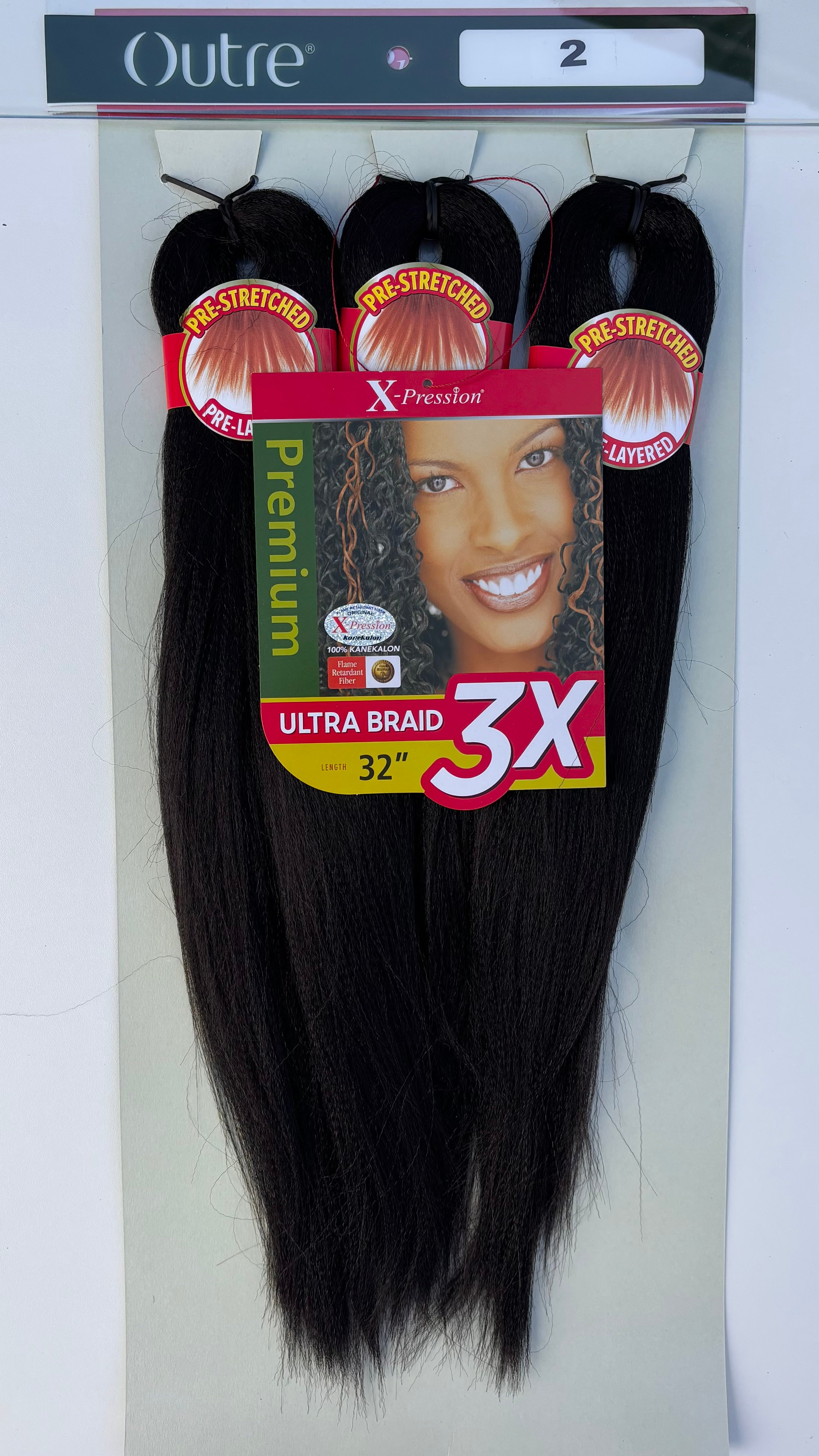 X-Pression Outre Pre-Stretched 3x length 32" 81 cm 1pcs