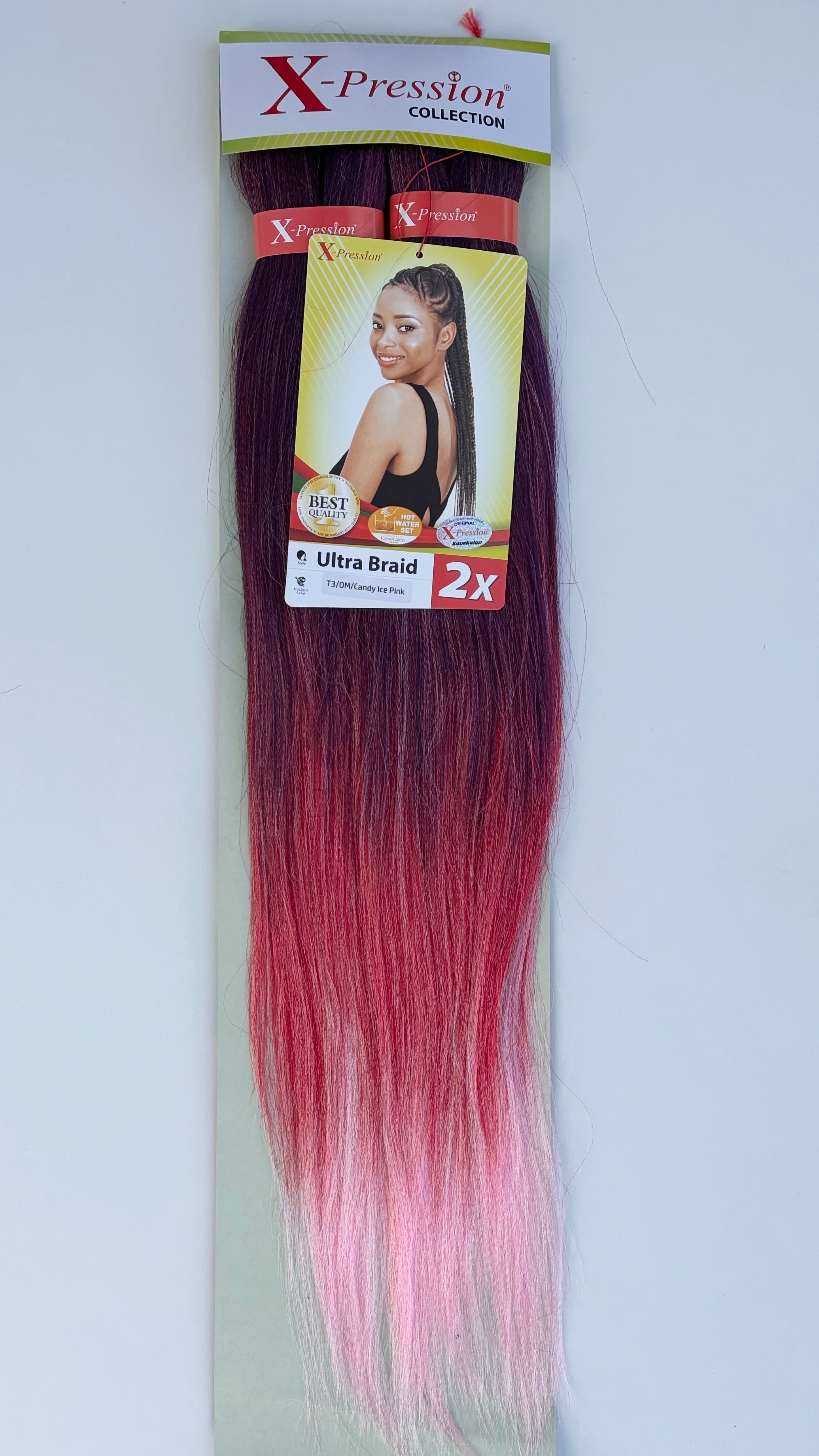 X-Pression Ultra Braid Pre-Stretched 2x length 1pcs