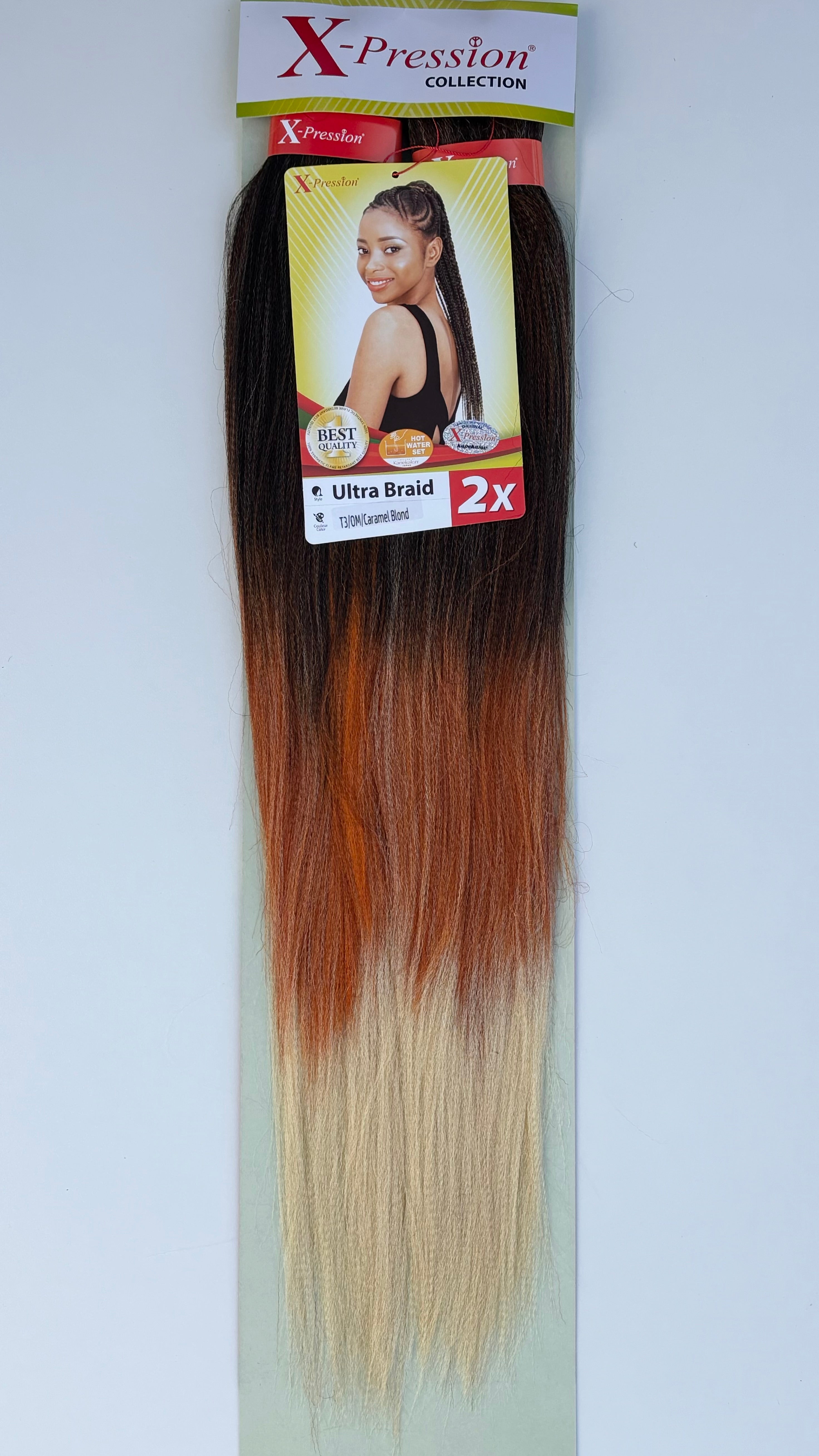 X-Pression Ultra Braid Pre-Stretched 2x length 1pcs