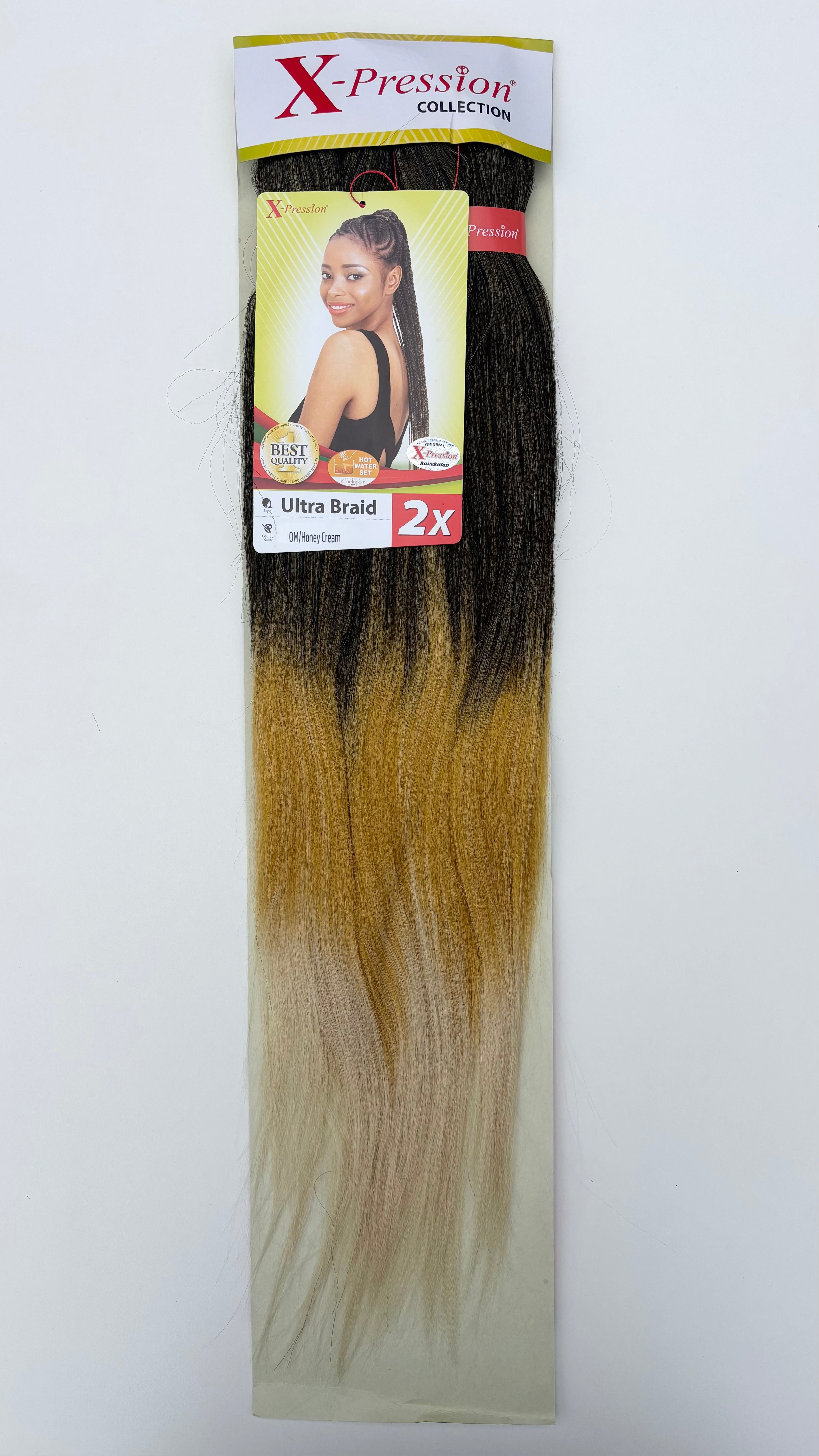 X-Pression Ultra Braid Pre-Stretched 2x length 1pcs
