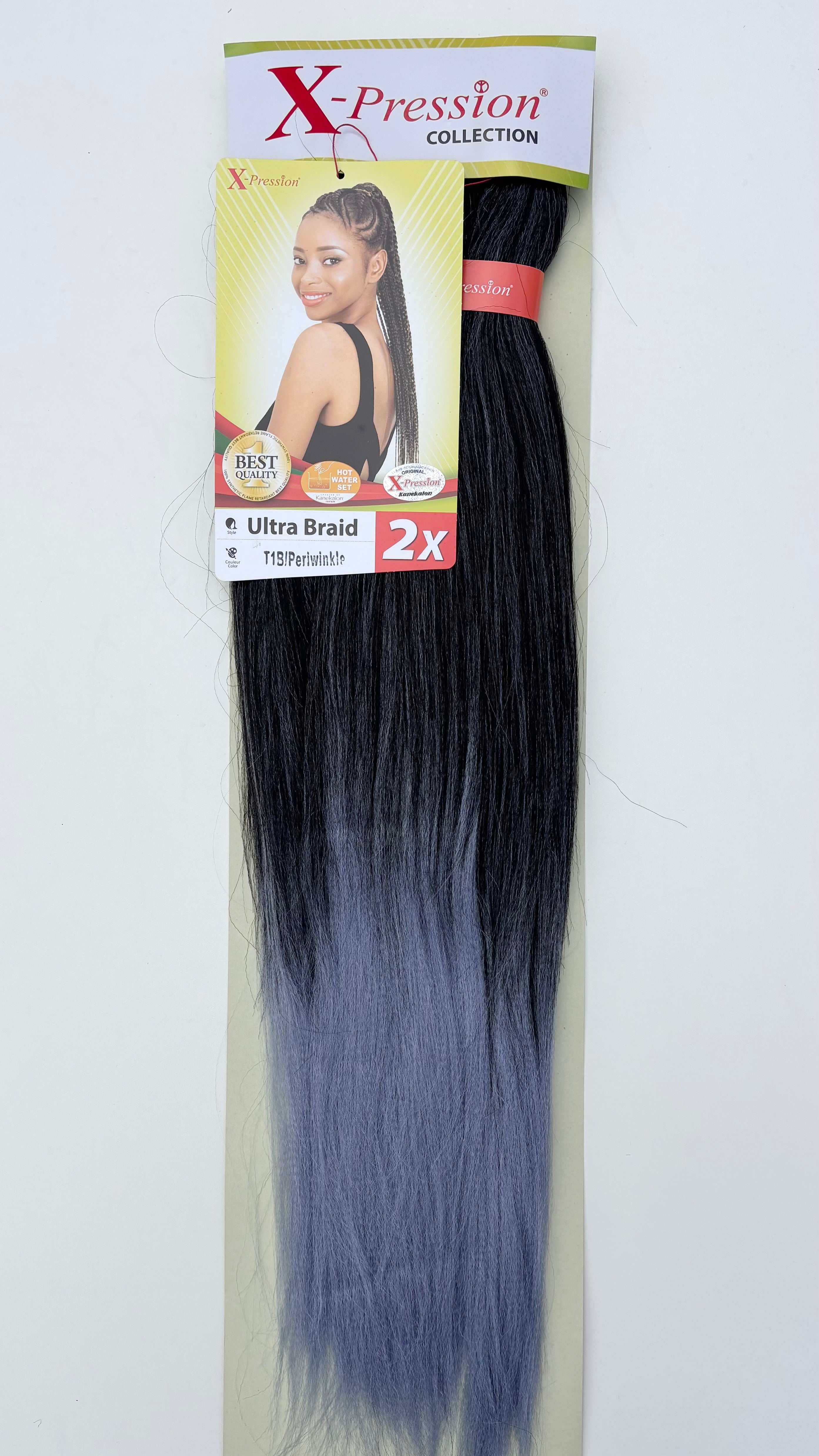 X-Pression Ultra Braid Pre-Stretched 2x length 1pcs