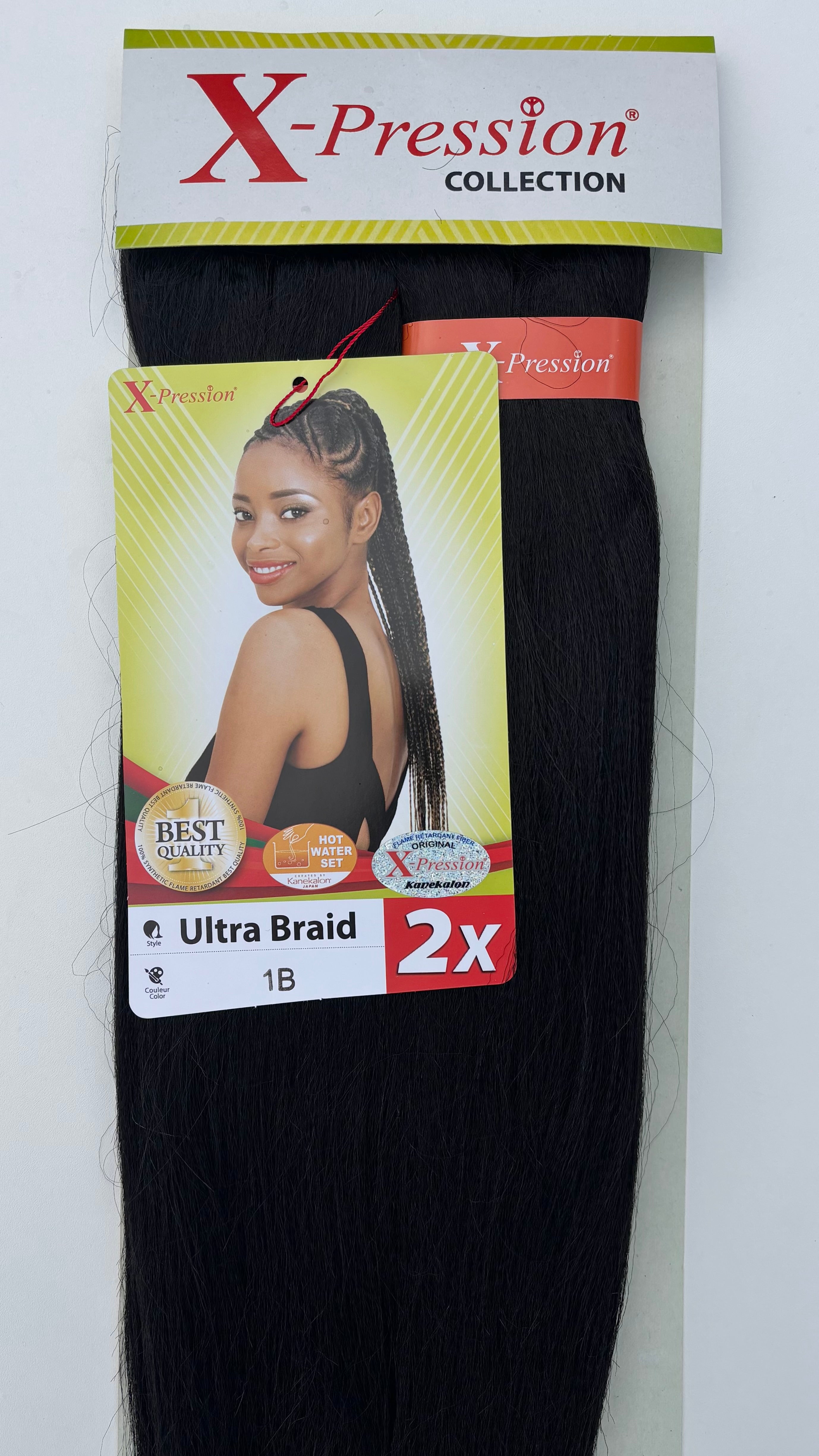 X-Pression Ultra Braid Pre-Stretched 2x length 1pcs