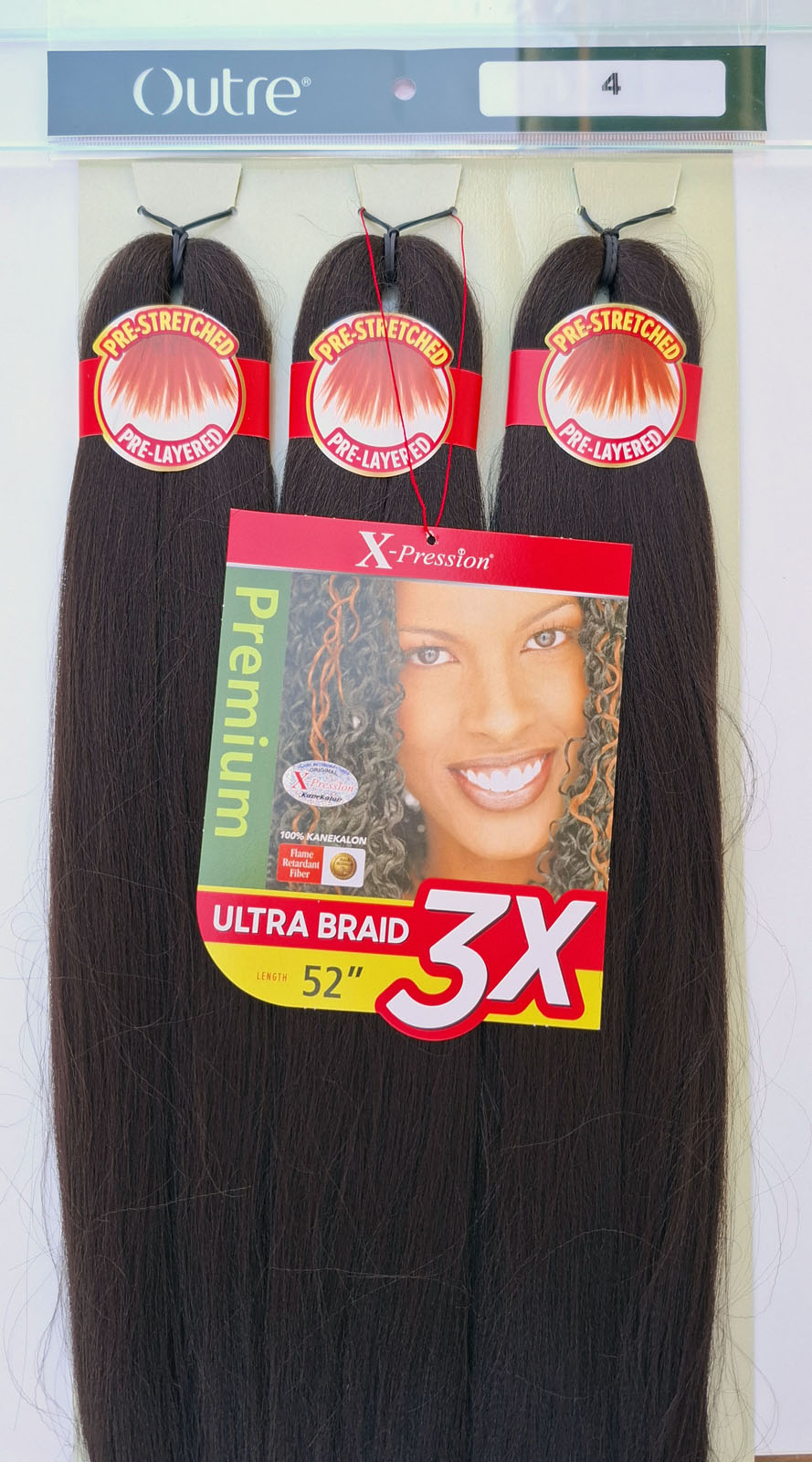 X-Pression Outre Pre-Stretched 3x length 52" 132cm 1pcs