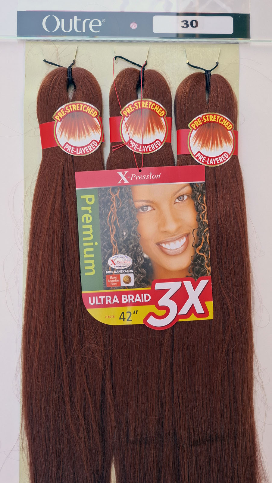 X-Pression Outre Pre-Stretched 3x length 42" 106 cm 1pcs
