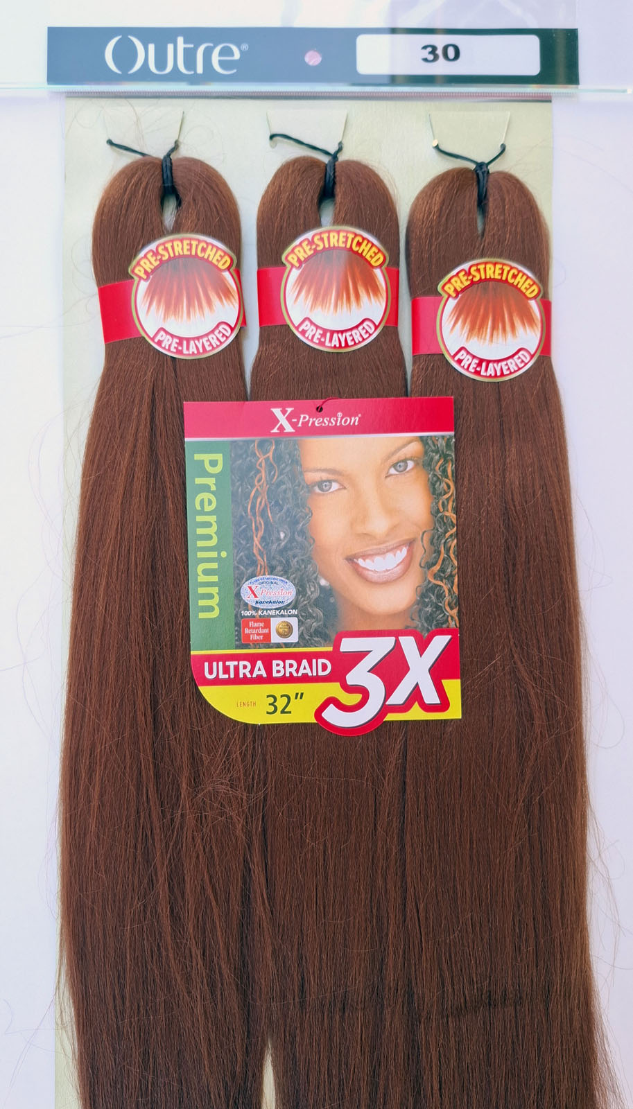 X-Pression Outre Pre-Stretched 3x length 32" 81 cm 1pcs
