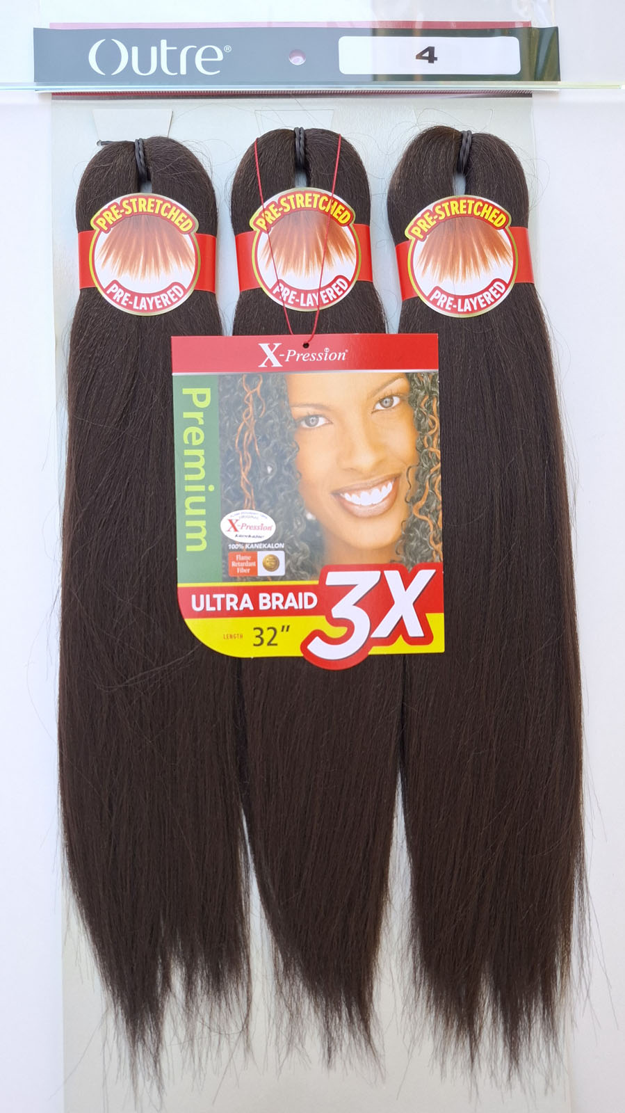 X-Pression Outre Pre-Stretched 3x length 32" 81 cm 1pcs