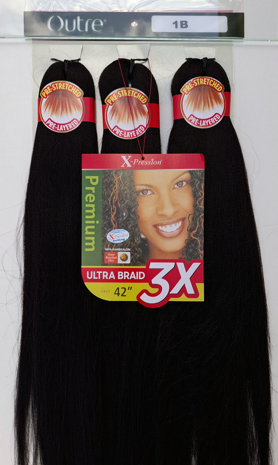 X-Pression Outre Pre-Stretched 3x length 42" 106 cm 1pcs