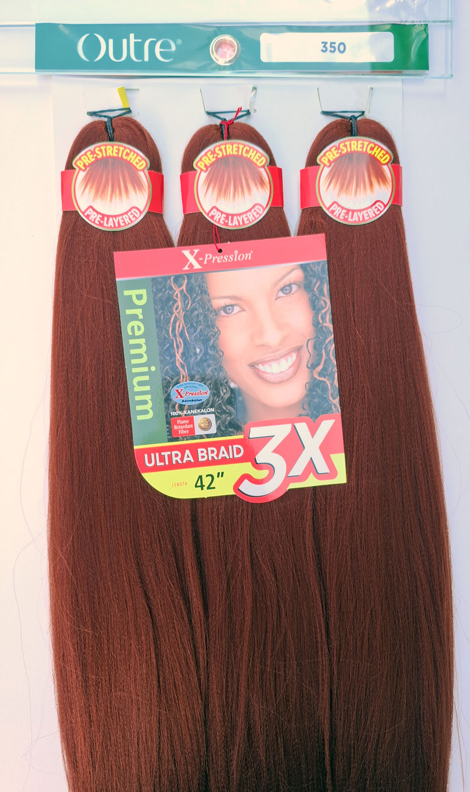 X-Pression Outre Pre-Stretched 3x length 42" 106 cm 1pcs