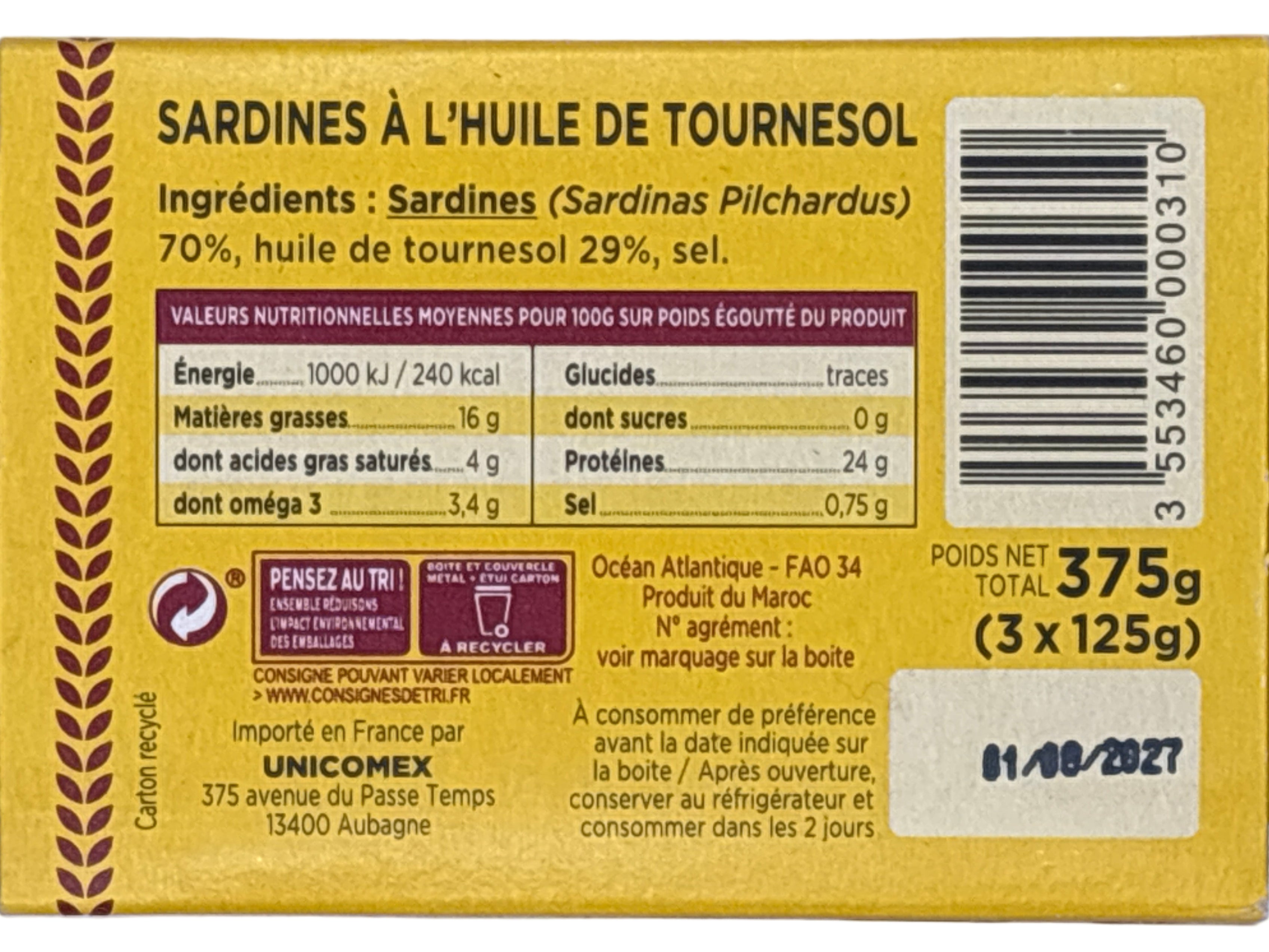 Titus Sardines in Vegetable Oil 125g