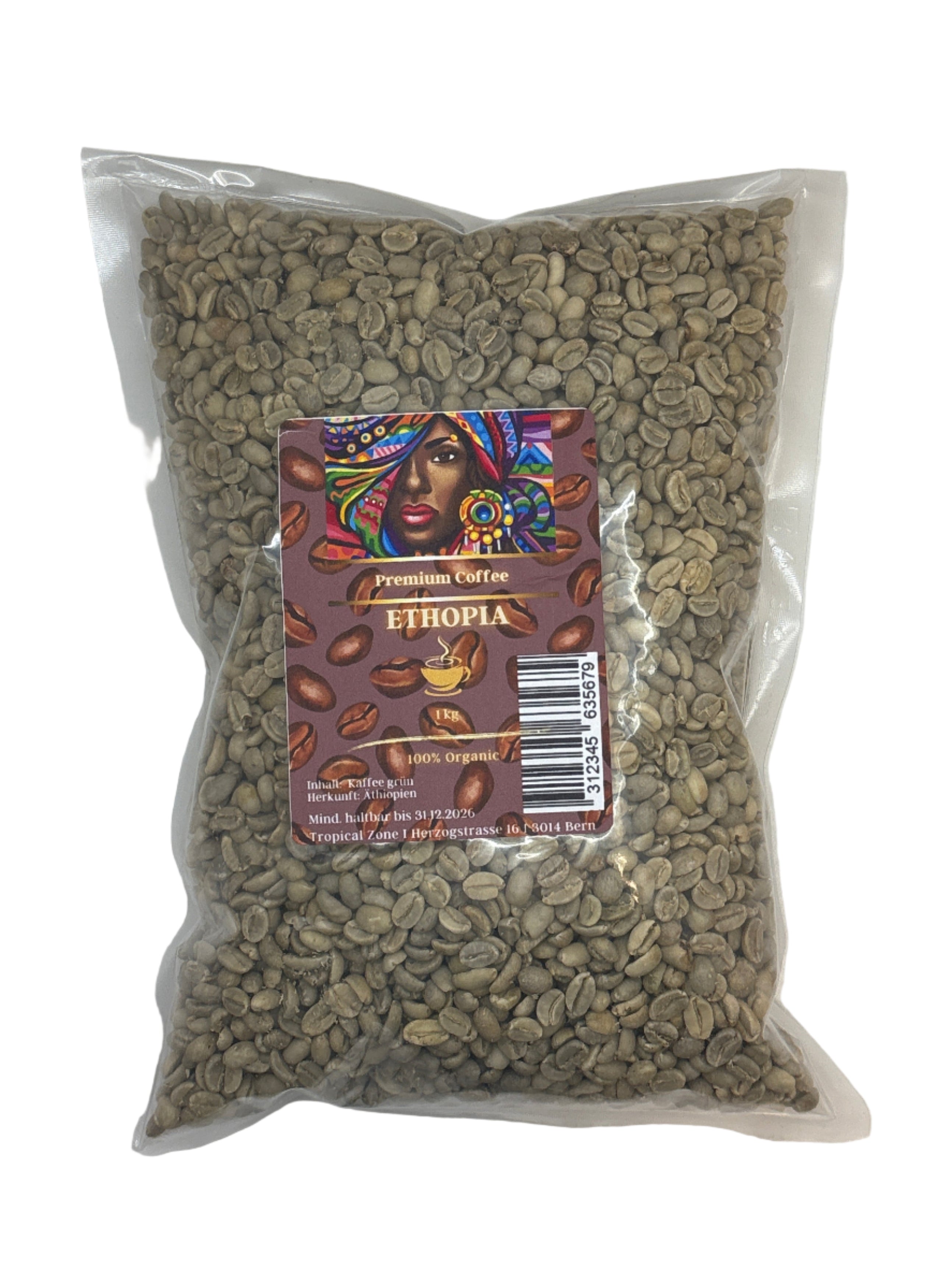 Ethiopia Sidamo 2 Green Coffee Beans 1kg