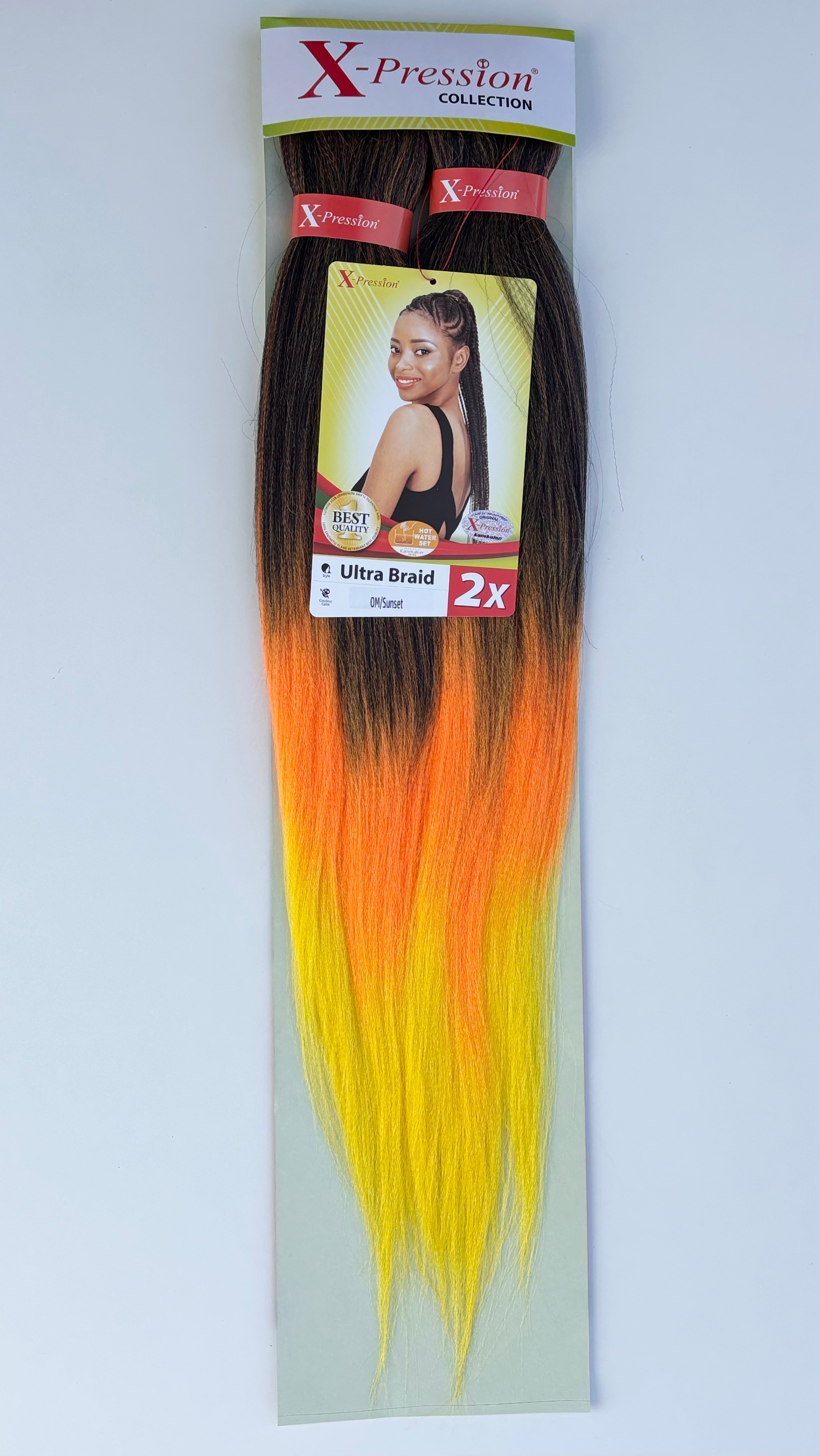 X-Pression Ultra Braid Pre-Stretched 2x length 1pcs