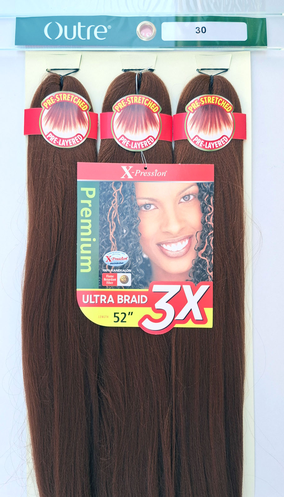 X-Pression Outre Pre-Stretched 3x length 52" 132cm 1pcs