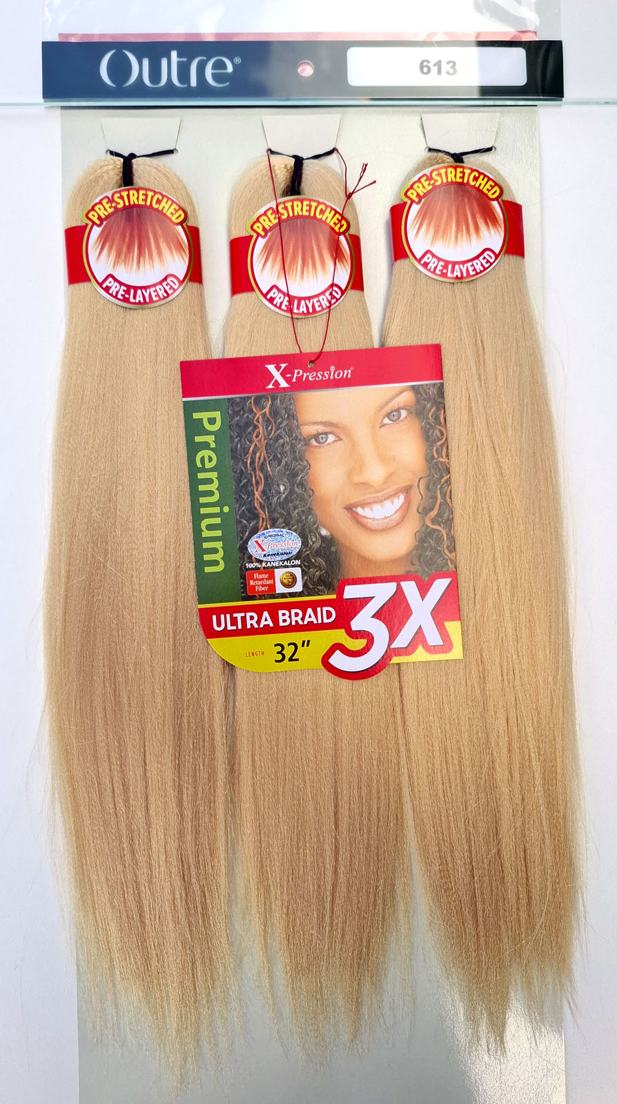 X-Pression Outre Pre-Stretched 3x length 32" 81 cm 1pcs