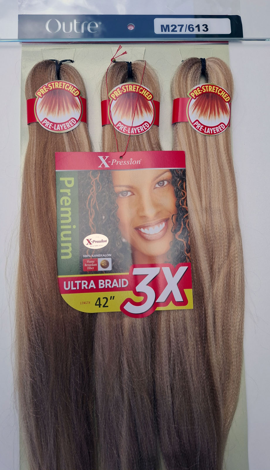 X-Pression Outre Pre-Stretched 3x length 42" 106 cm 1pcs